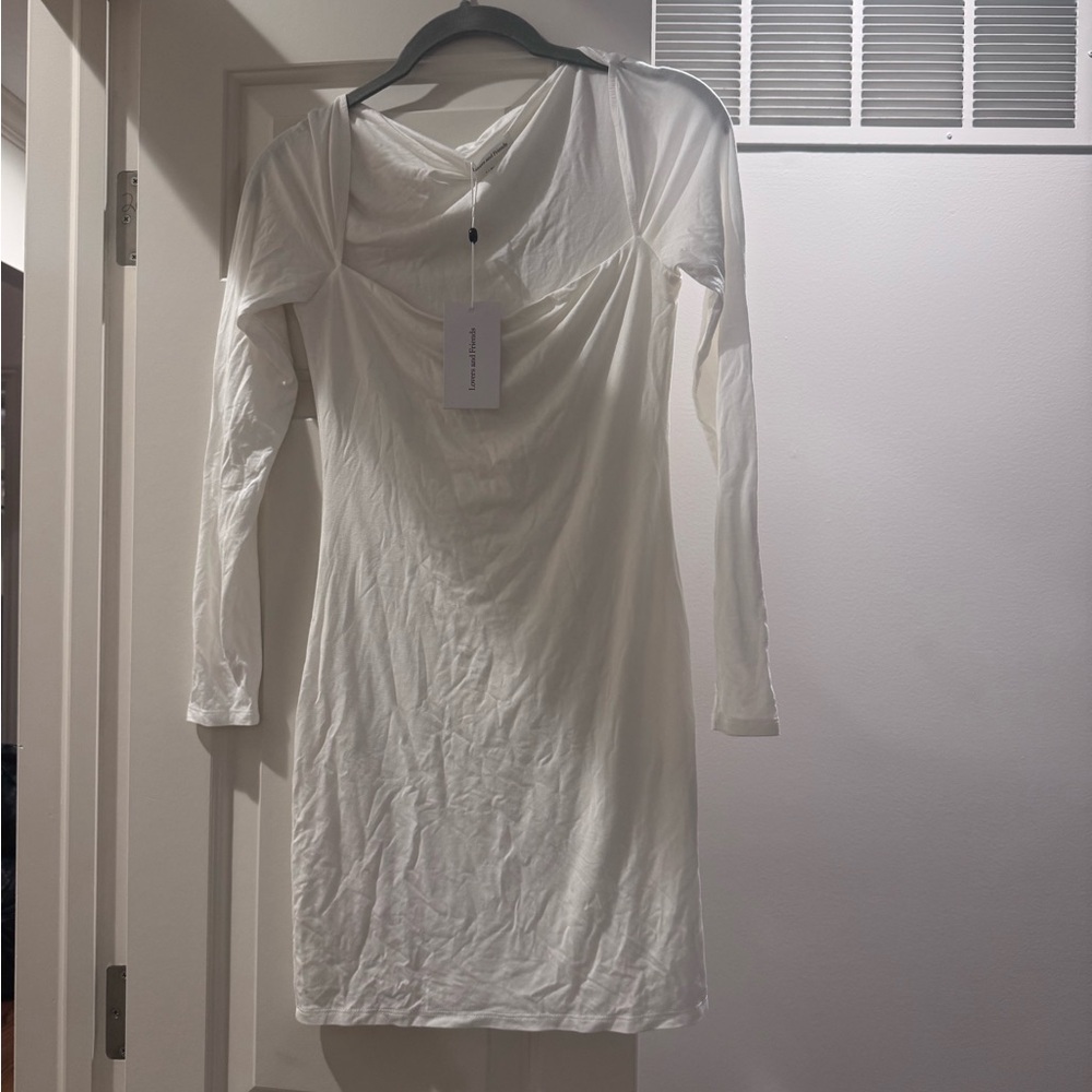 Lovers + Friends White Long Sleeve Dress